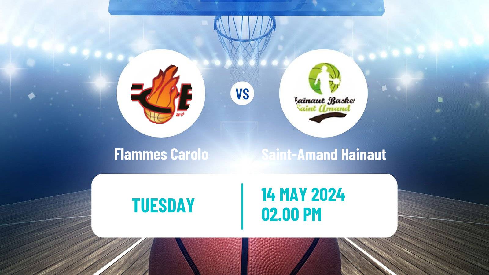 Basketball French LFB Flammes Carolo - Saint-Amand Hainaut