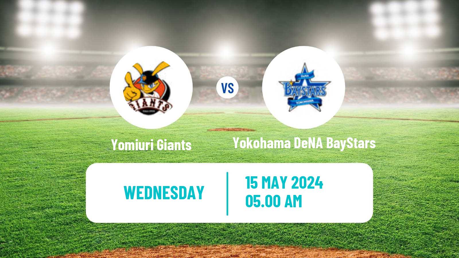 Baseball NPB Yomiuri Giants - Yokohama DeNA BayStars
