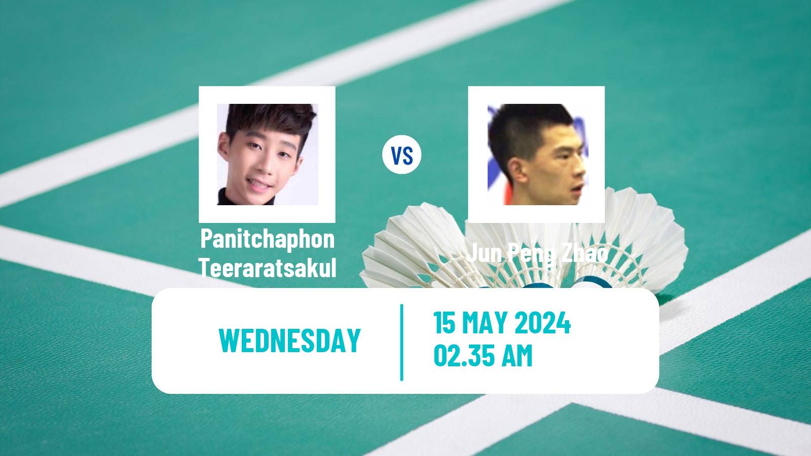 Badminton BWF World Tour Thailand Open Men Panitchaphon Teeraratsakul - Jun Peng Zhao