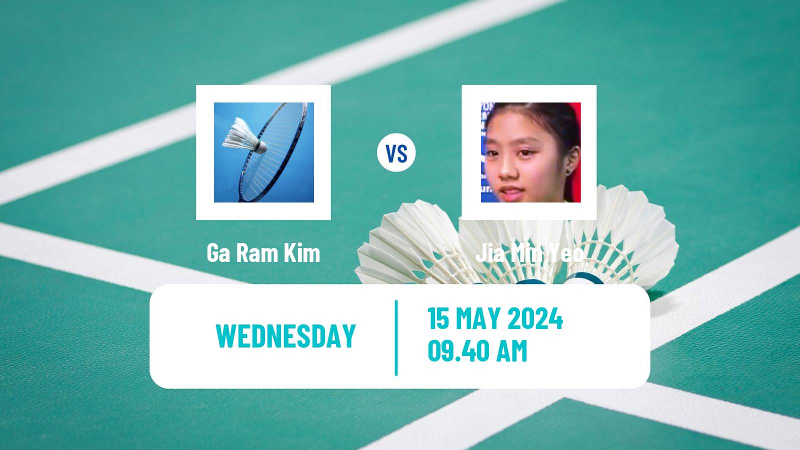 Badminton BWF World Tour Thailand Open Women Ga Ram Kim - Jia Min Yeo