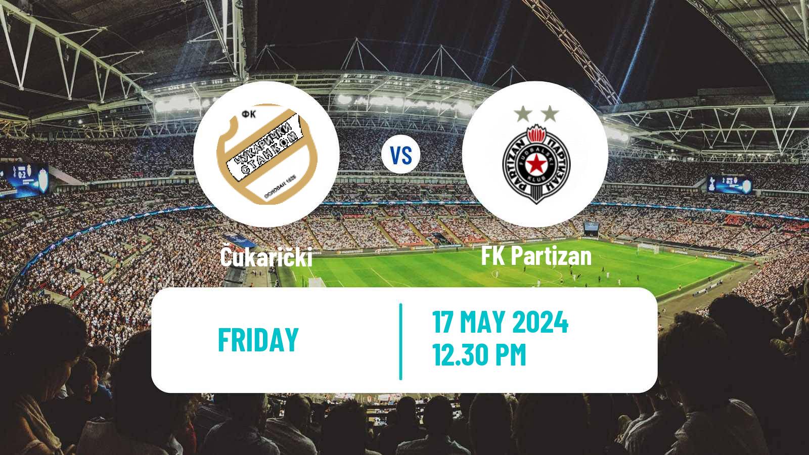 Soccer Serbian Superliga Čukarički - Partizan