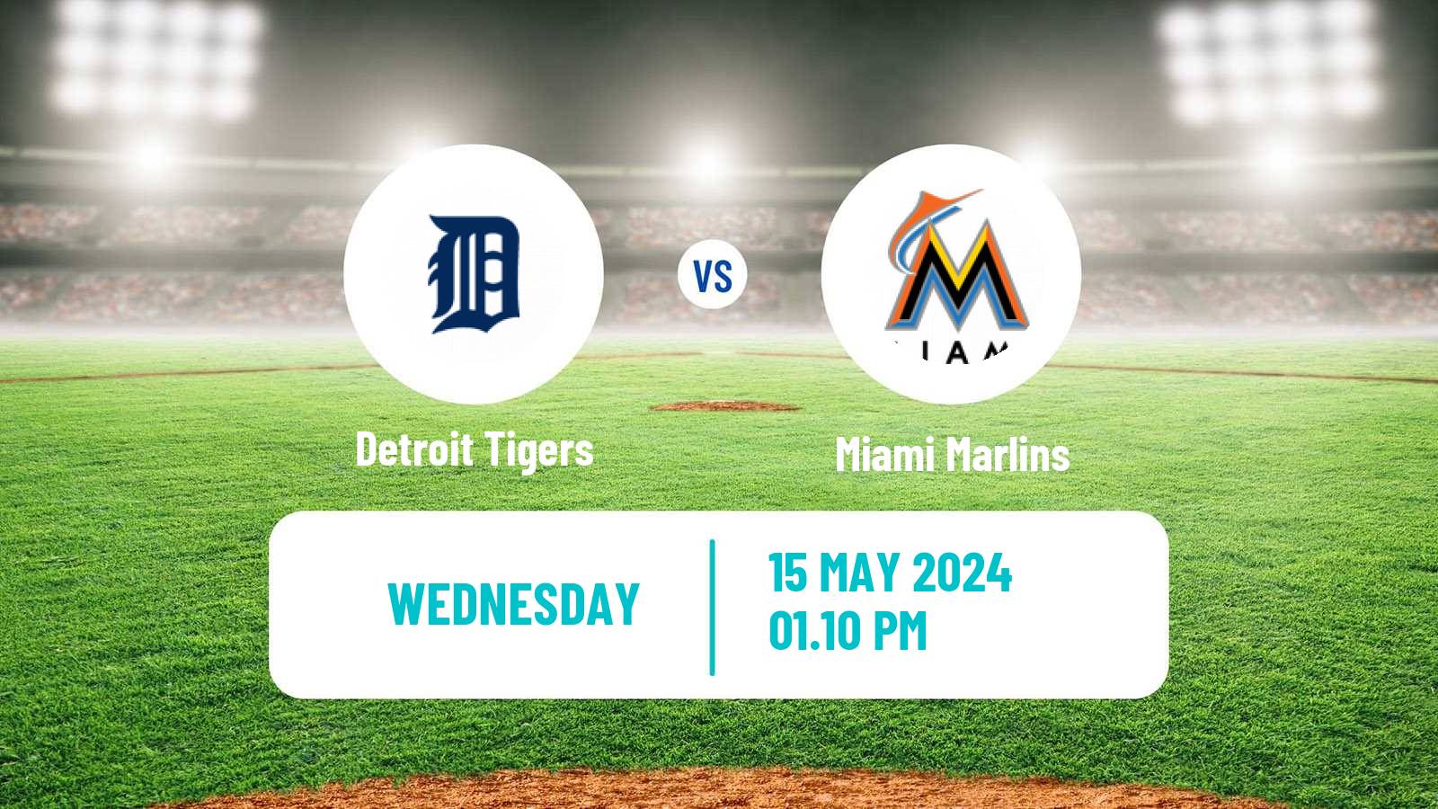Baseball MLB Detroit Tigers - Miami Marlins