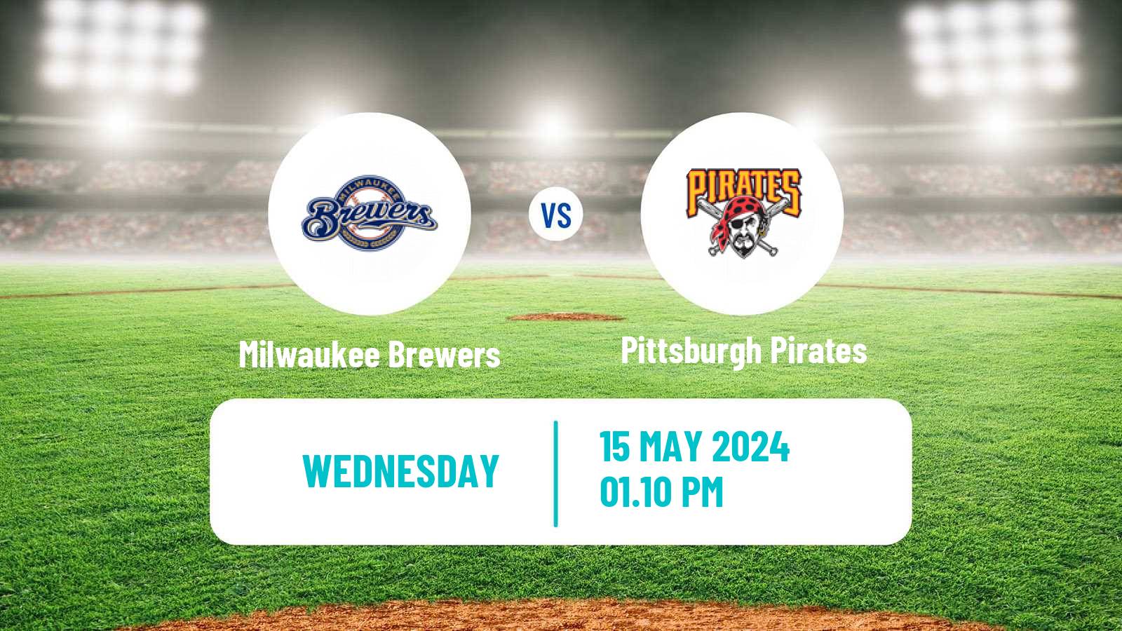 Baseball MLB Milwaukee Brewers - Pittsburgh Pirates