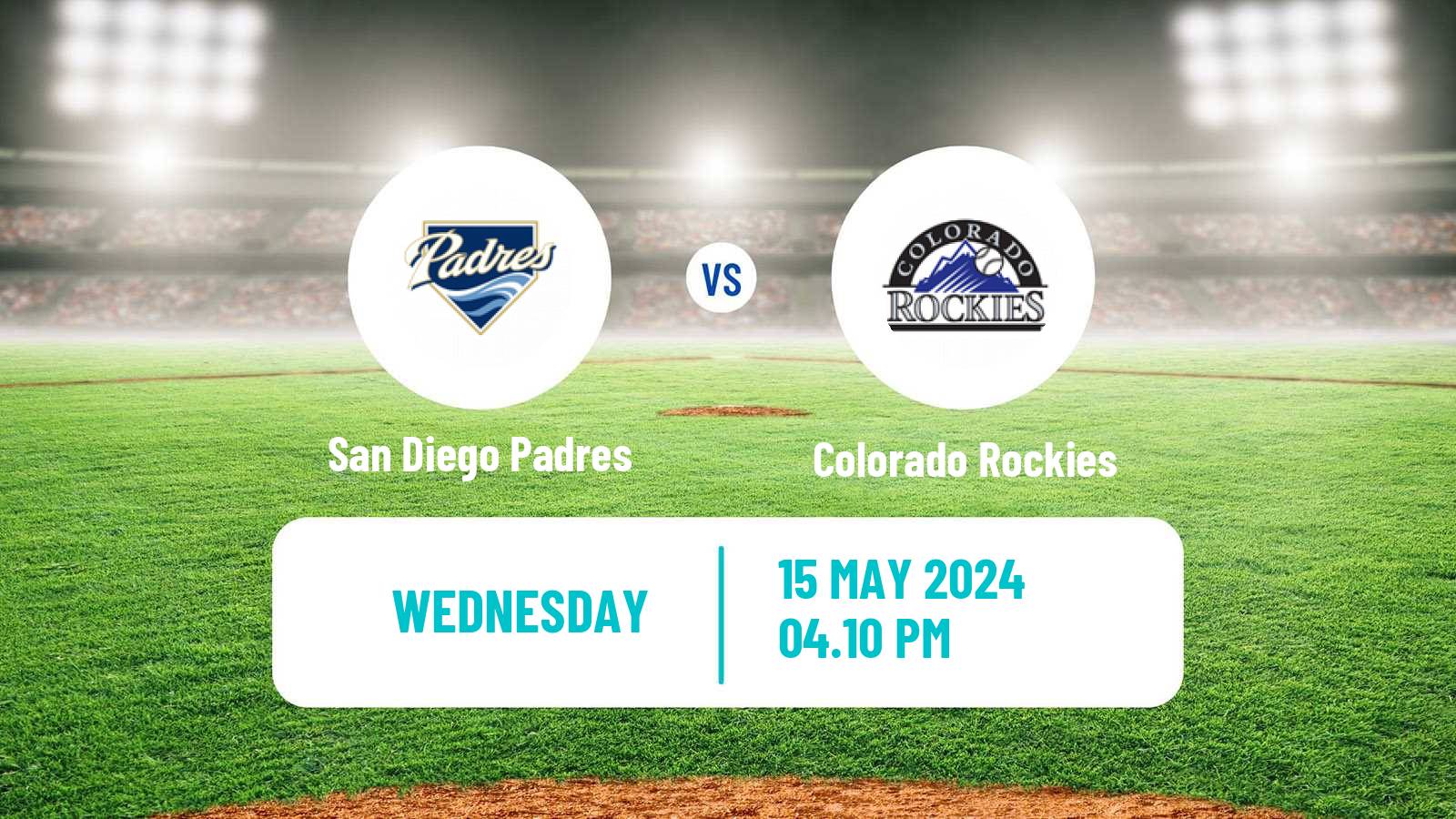 Baseball MLB San Diego Padres - Colorado Rockies