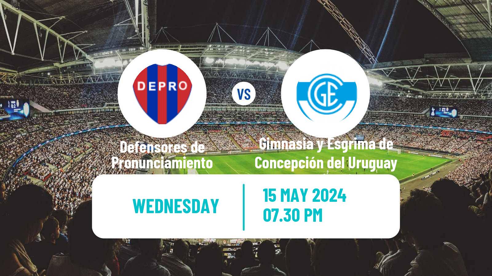 Soccer Argentinian Torneo Federal Defensores de Pronunciamiento - Gimnasia y Esgrima de Concepción del Uruguay