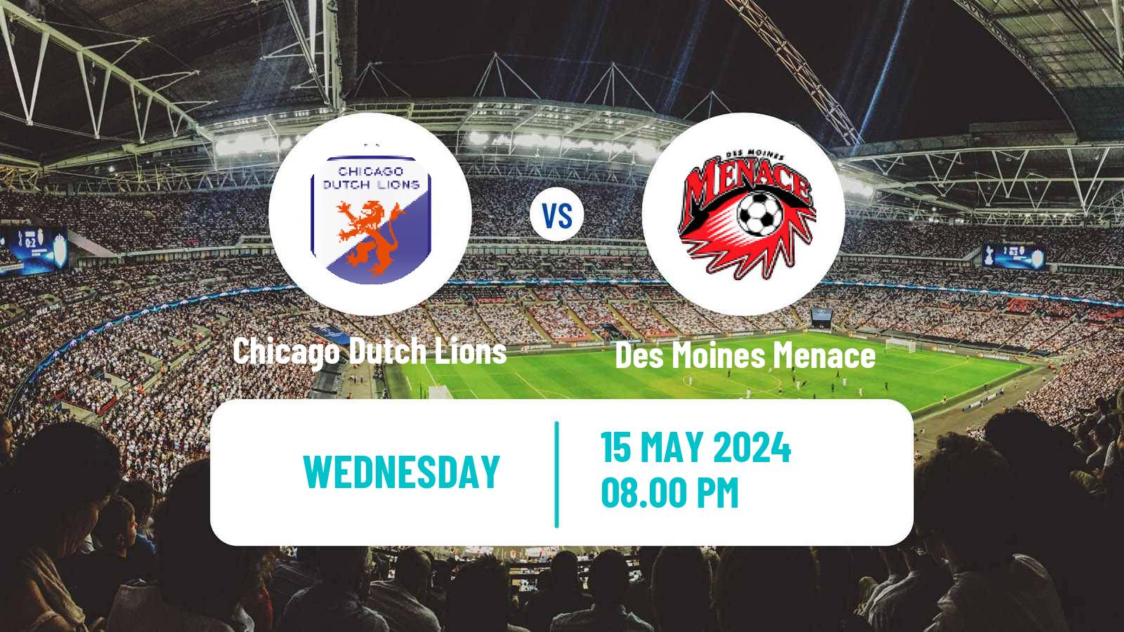 Soccer USL League Two Chicago Dutch Lions - Des Moines Menace
