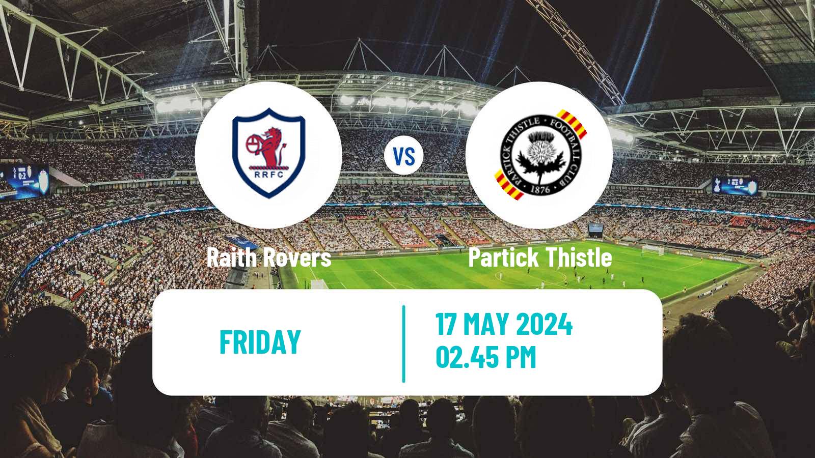 Soccer Scottish Football Championship Raith Rovers - Partick Thistle