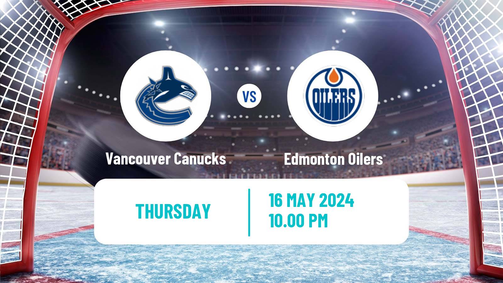 Hockey NHL Vancouver Canucks - Edmonton Oilers