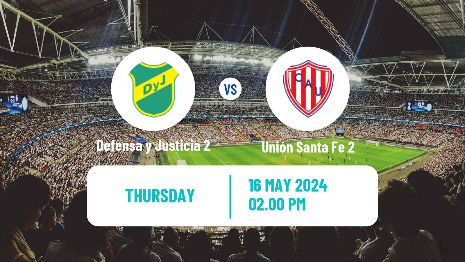 Soccer Argentinian Reserve League Defensa y Justicia 2 - Unión Santa Fe 2