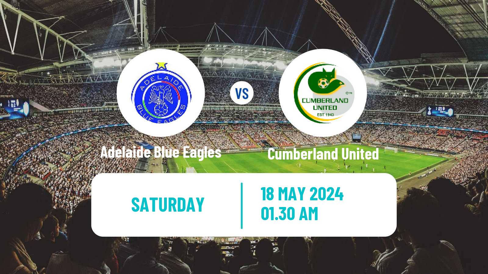 Soccer Australian SA State League Adelaide Blue Eagles - Cumberland United