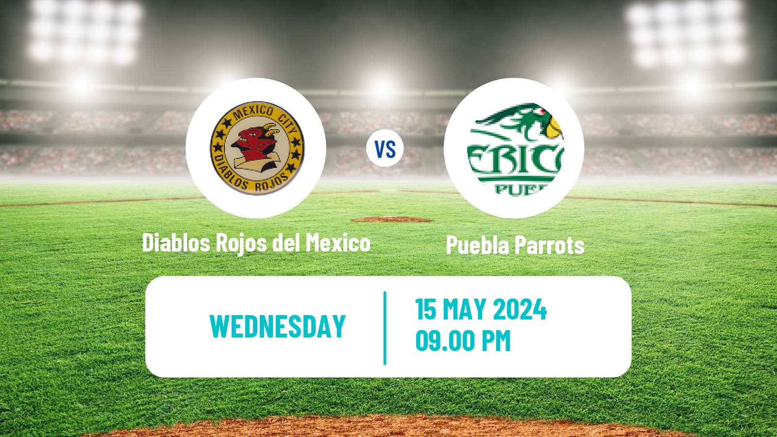 Baseball LMB Diablos Rojos del Mexico - Puebla Parrots