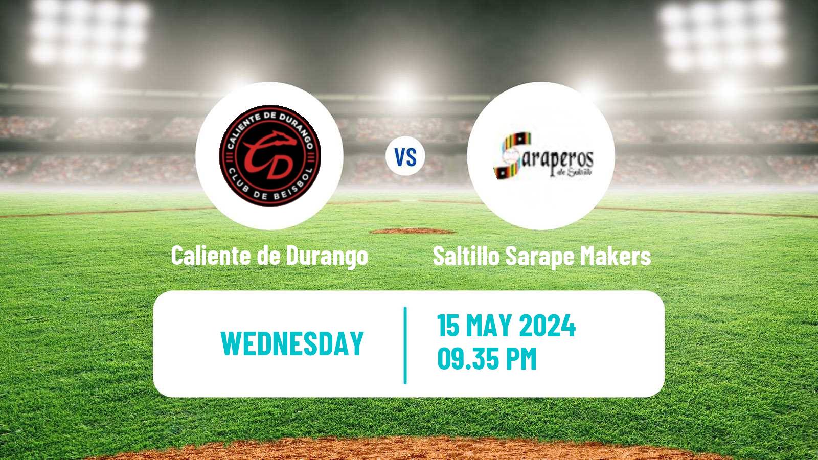 Baseball LMB Caliente de Durango - Saltillo Sarape Makers