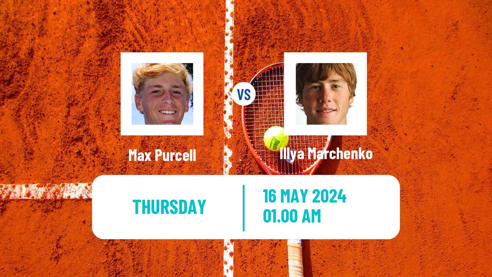 Tennis Taipei Challenger Men Max Purcell - Illya Marchenko