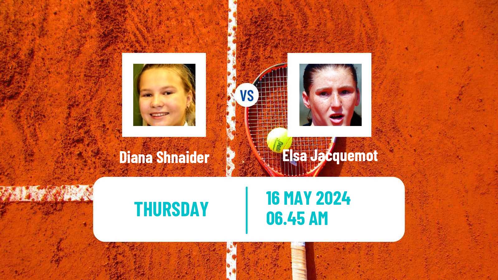 Tennis Paris Challenger Women Diana Shnaider - Elsa Jacquemot
