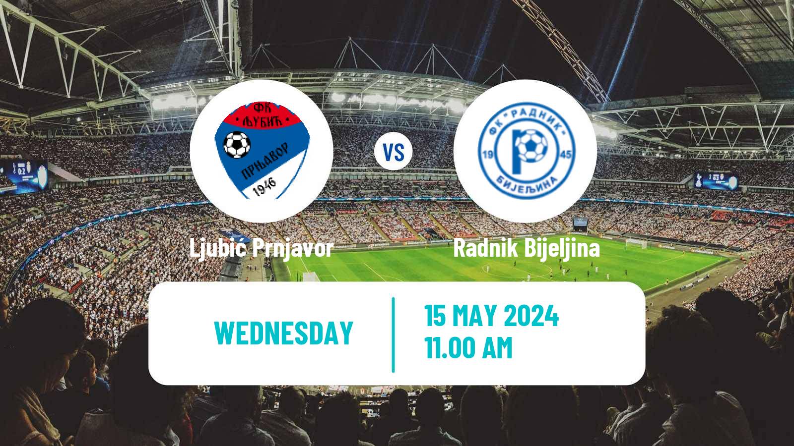 Soccer Bosnian Prva Liga RS Ljubić Prnjavor - Radnik Bijeljina