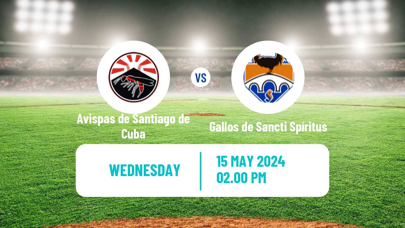 Baseball Cuba Serie Nacional Baseball Avispas de Santiago de Cuba - Gallos de Sancti Spíritus