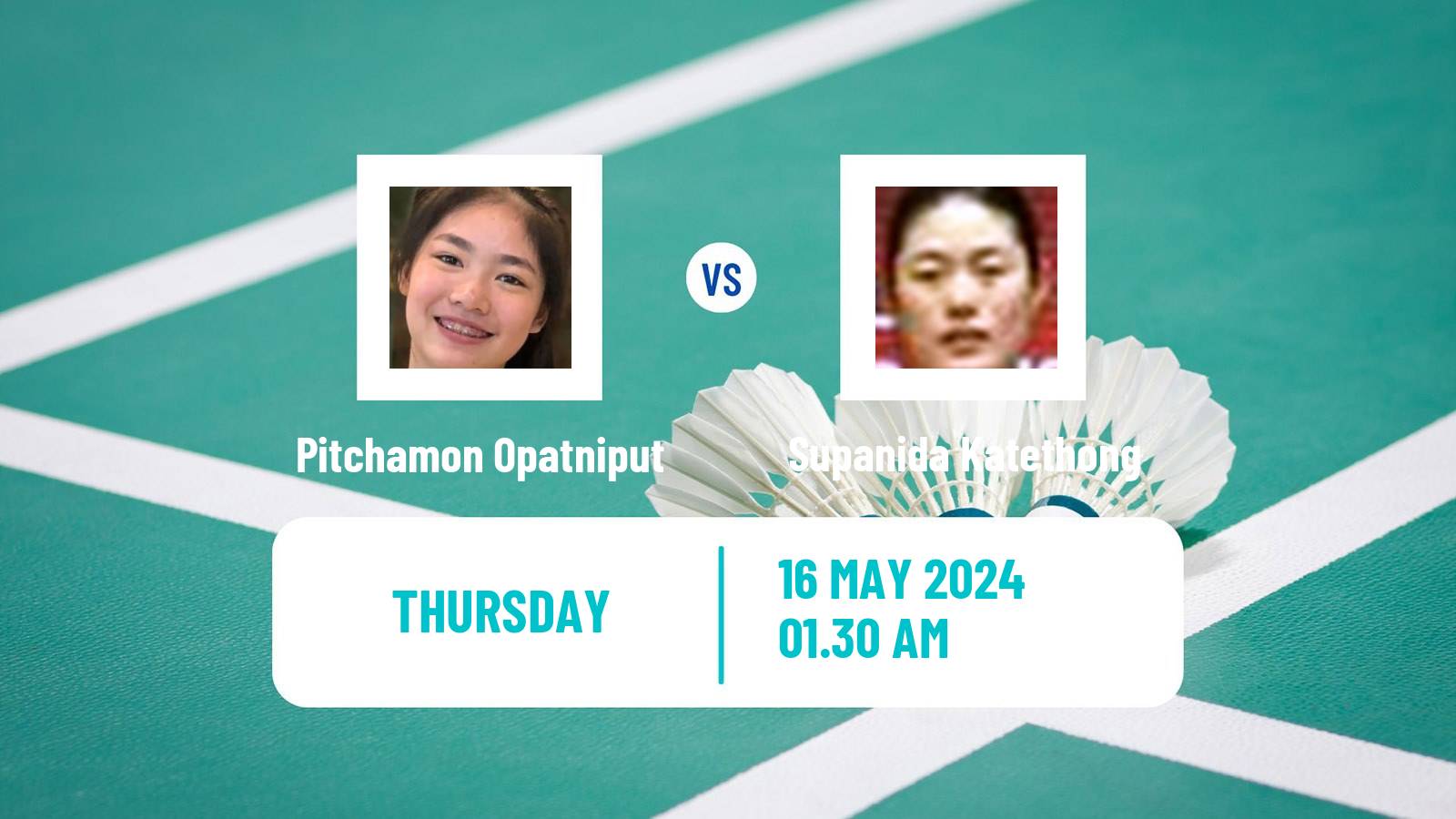 Badminton BWF World Tour Thailand Open Women Pitchamon Opatniput - Supanida Katethong