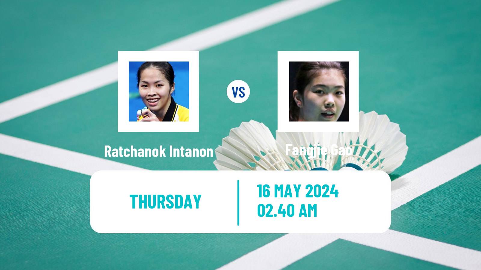 Badminton BWF World Tour Thailand Open Women Ratchanok Intanon - Fangjie Gao