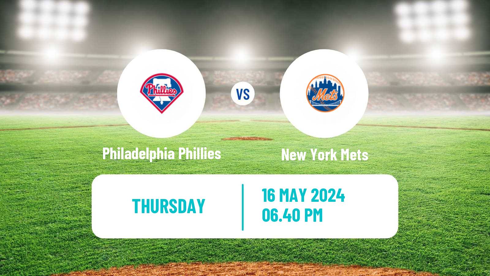 Baseball MLB Philadelphia Phillies - New York Mets