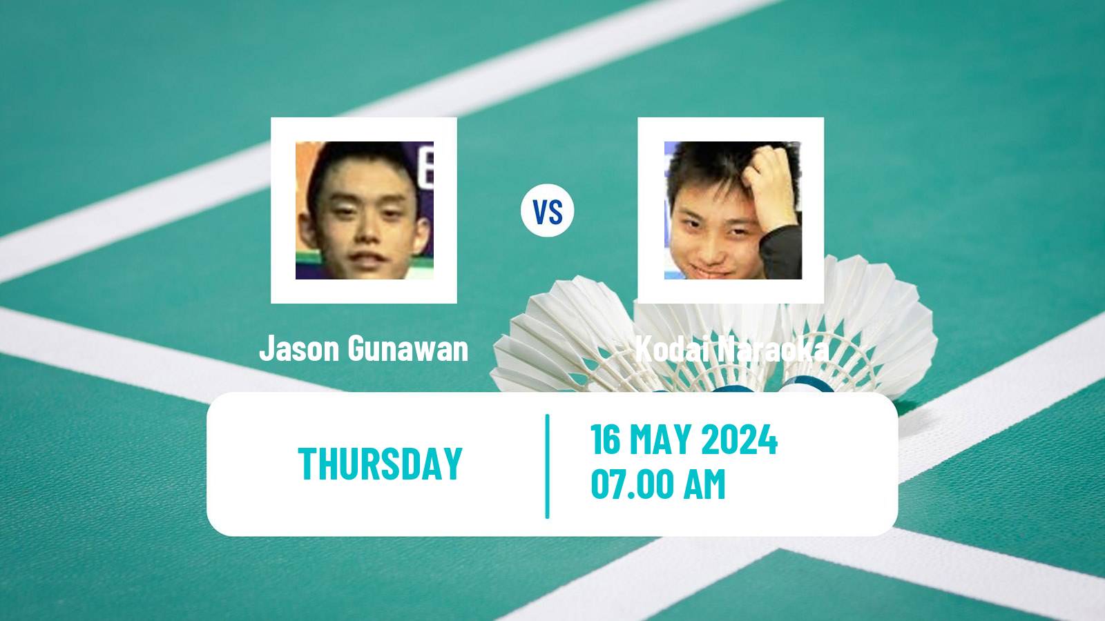 Badminton BWF World Tour Thailand Open Men Jason Gunawan - Kodai Naraoka