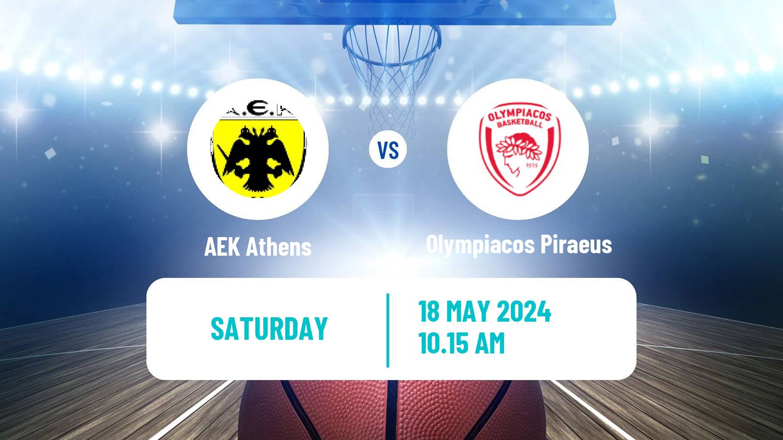 Basketball Greek Basket League A1 AEK Athens - Olympiacos Piraeus