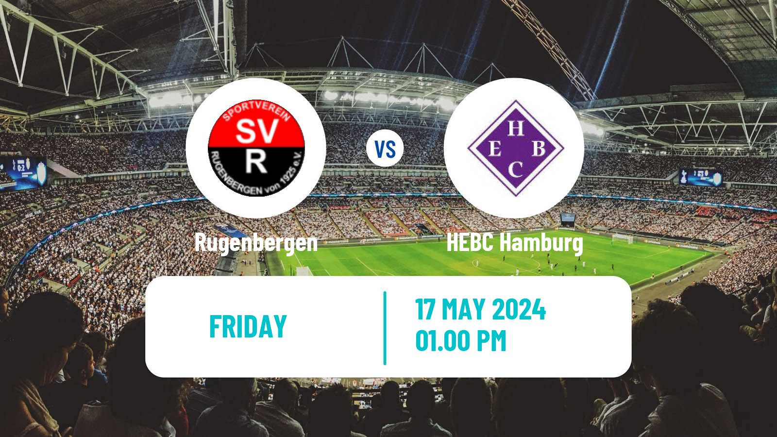 Soccer German Oberliga Hamburg Rugenbergen - HEBC Hamburg