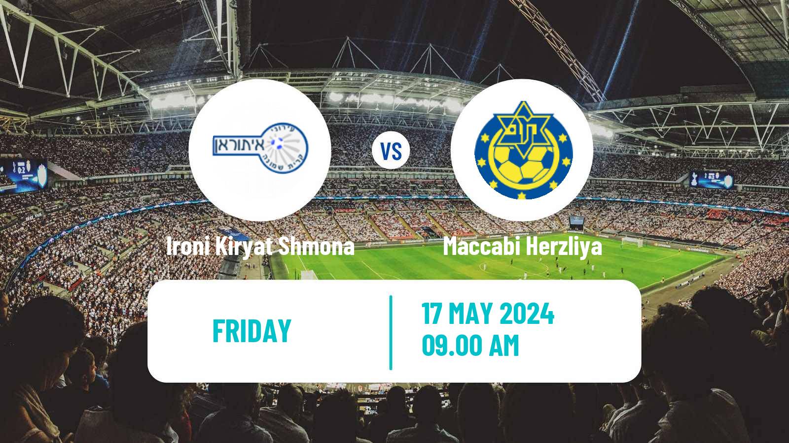 Soccer Israeli Liga Leumit Ironi Kiryat Shmona - Maccabi Herzliya