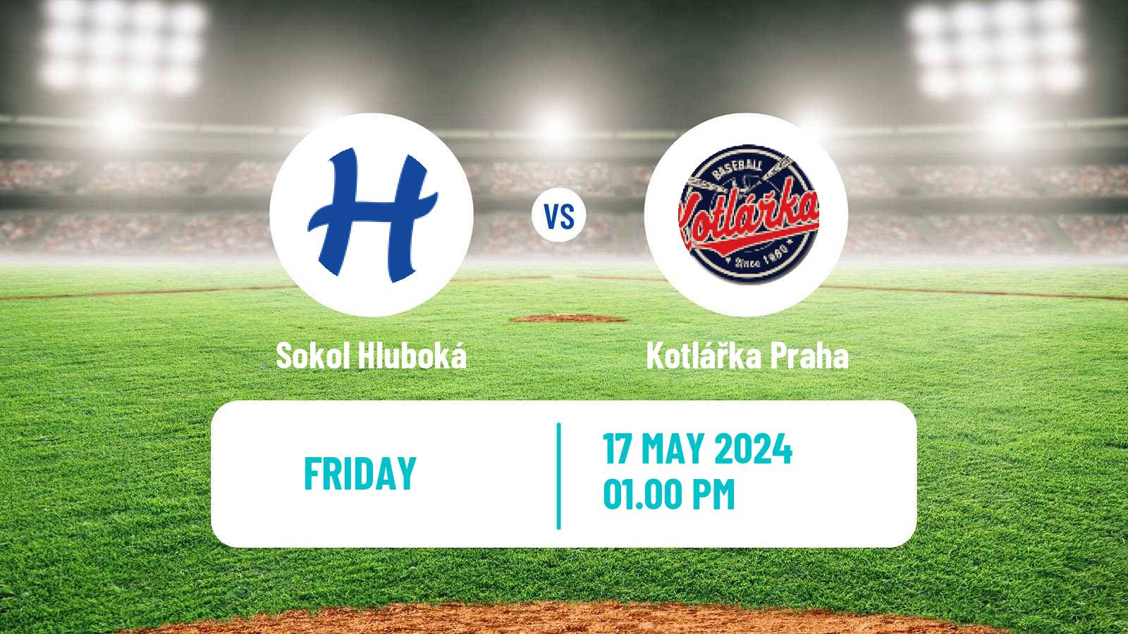 Baseball Czech Extraliga Baseball Sokol Hluboká - Kotlářka Praha