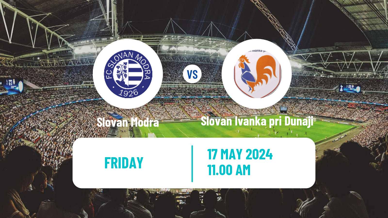 Soccer Slovak 4 Liga Bratislava Slovan Modra - Slovan Ivanka pri Dunaji