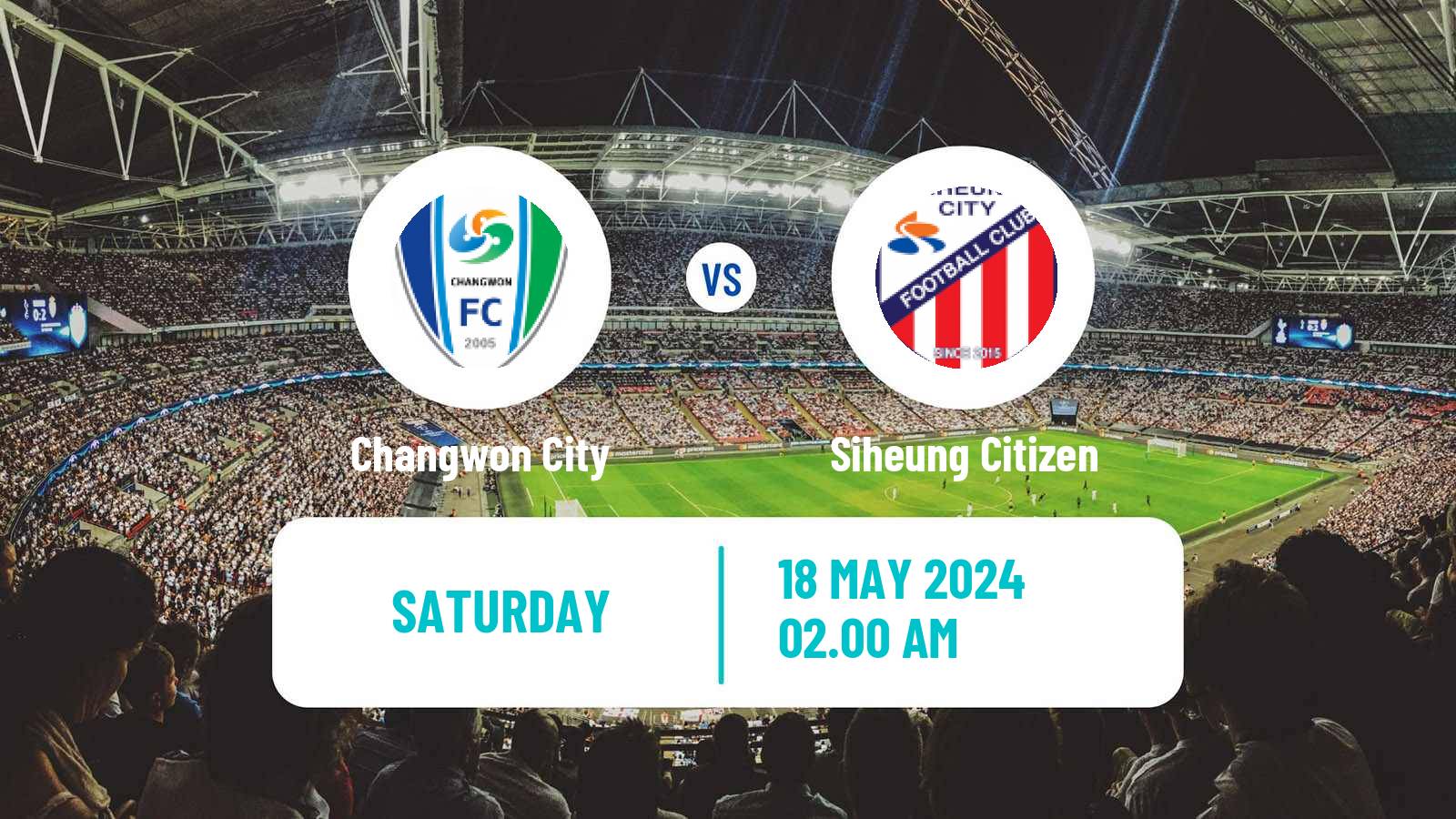 Soccer South Korean K3 League Changwon City - Siheung Citizen