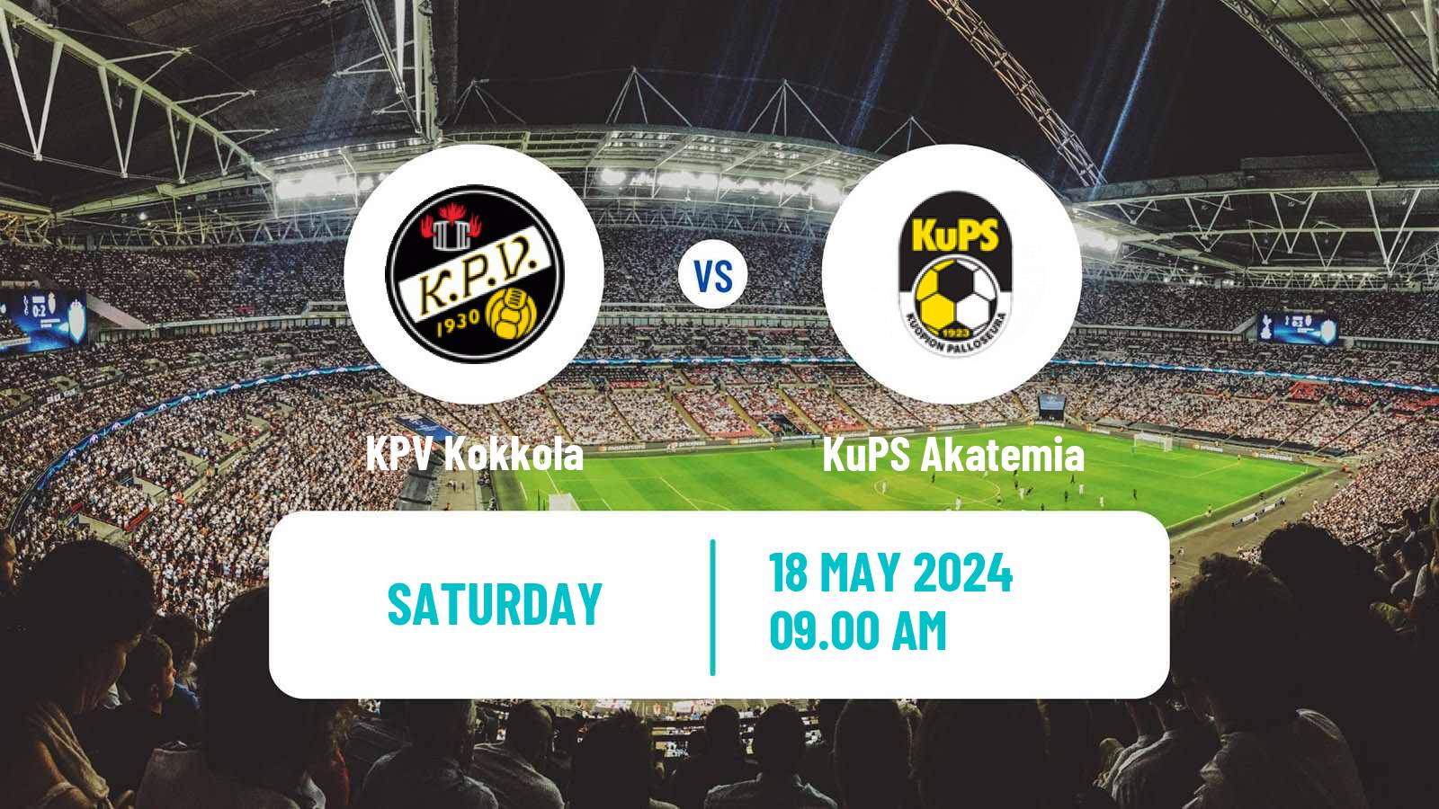 Soccer Finnish Ykkonen KPV Kokkola - KuPS Akatemia