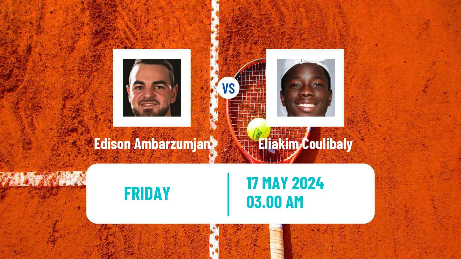 Tennis ITF M15 Addis Ababa Men Edison Ambarzumjan - Eliakim Coulibaly