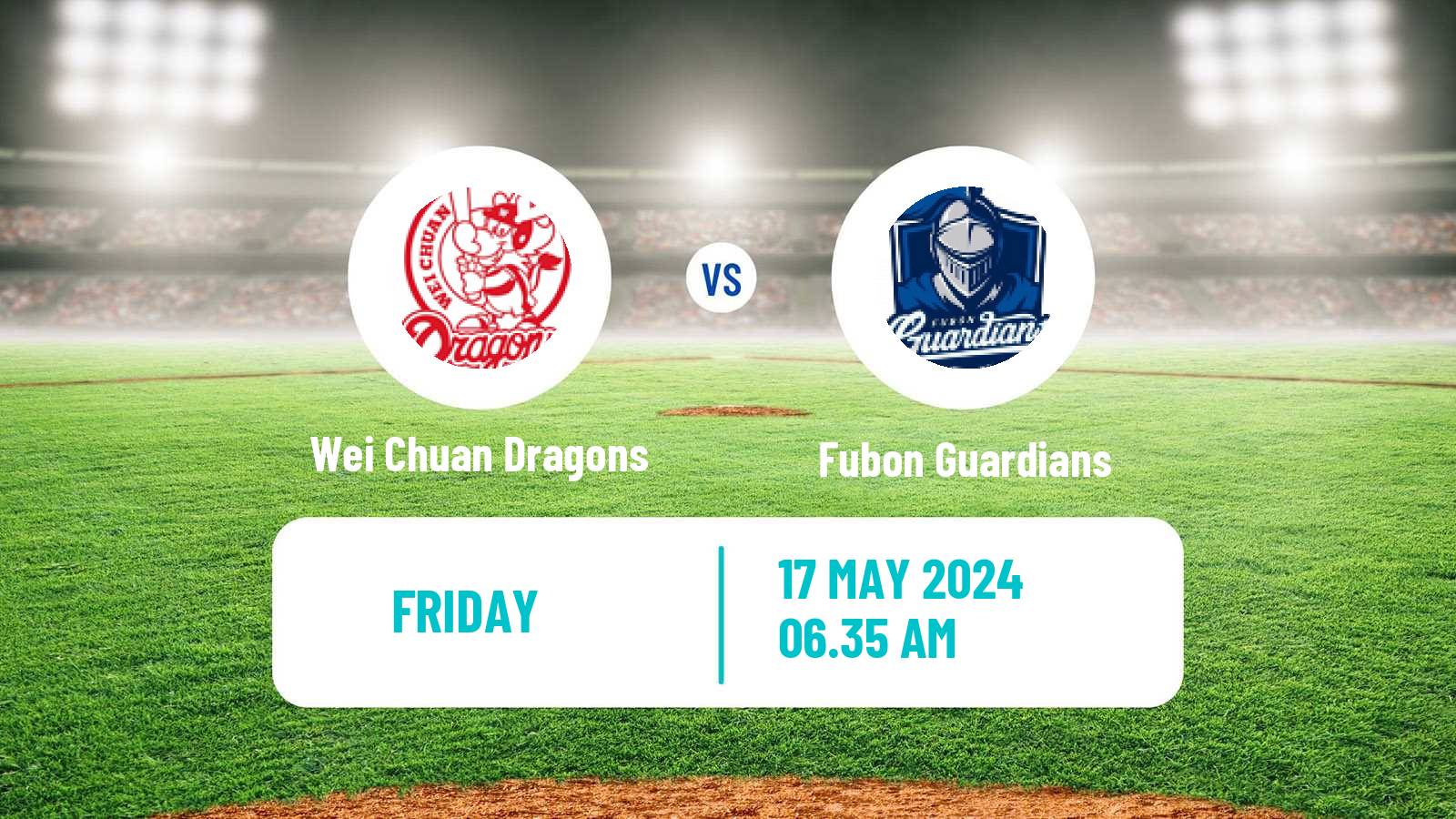 Baseball Taiwan CPBL Wei Chuan Dragons - Fubon Guardians