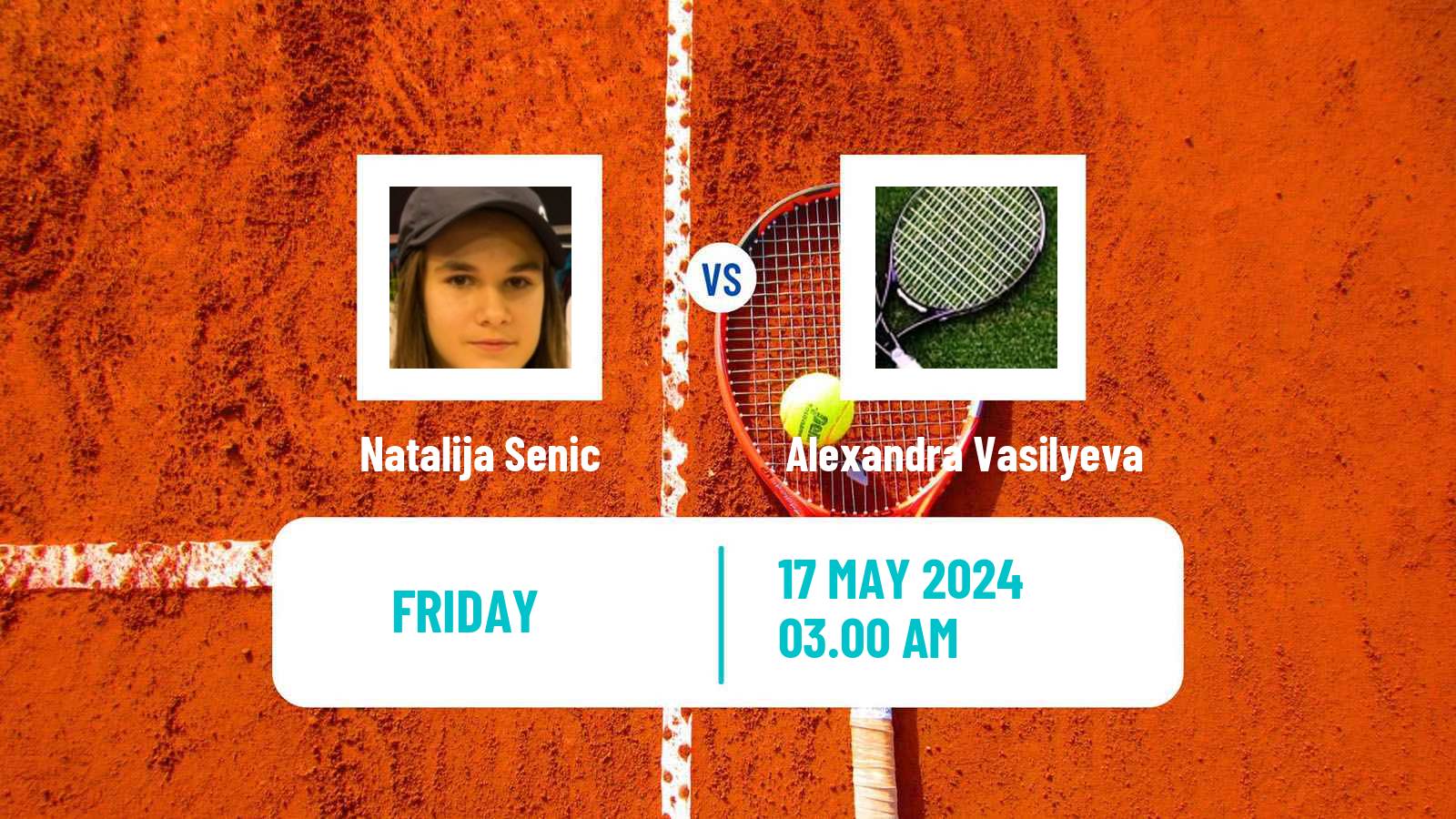 Tennis ITF W15 Kursumlijska Banja 5 Women Natalija Senic - Alexandra Vasilyeva