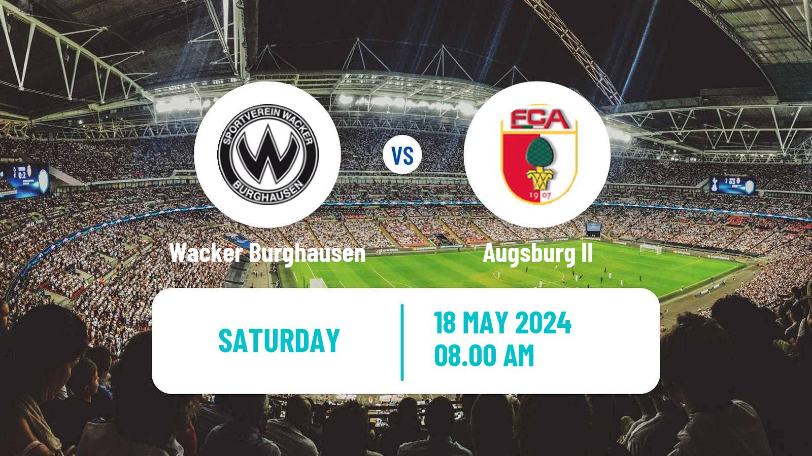 Soccer German Regionalliga Bayern Wacker Burghausen - Augsburg II