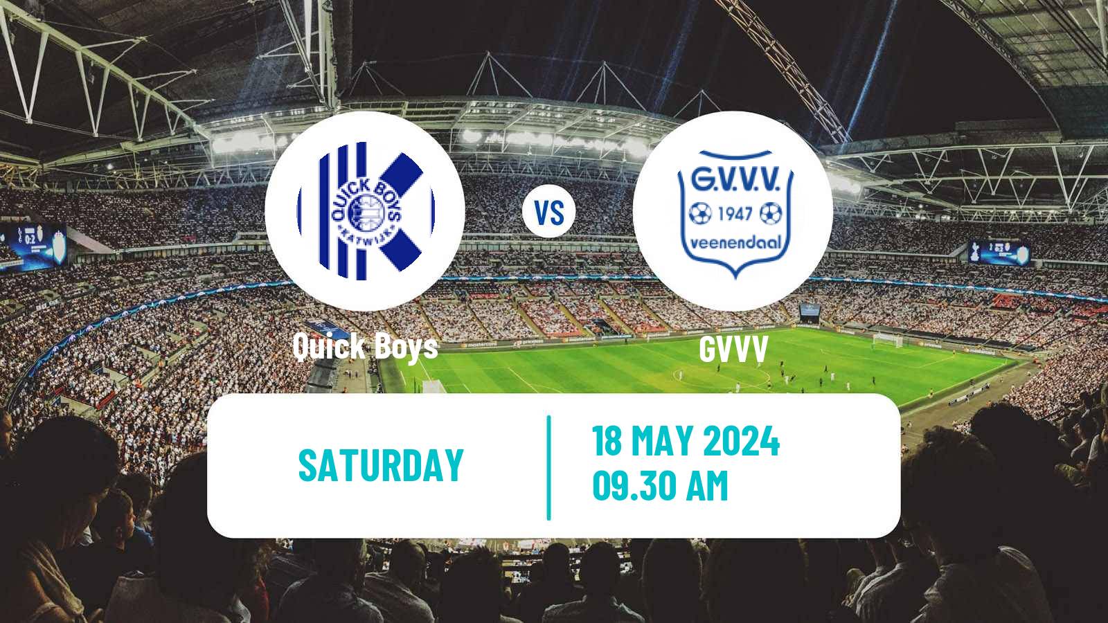 Soccer Dutch Tweede Divisie Quick Boys - GVVV