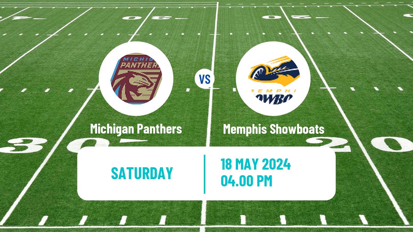 American football UFL Michigan Panthers - Memphis Showboats