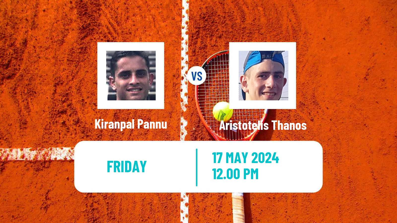 Tennis ITF M15 Kingston Men Kiranpal Pannu - Aristotelis Thanos