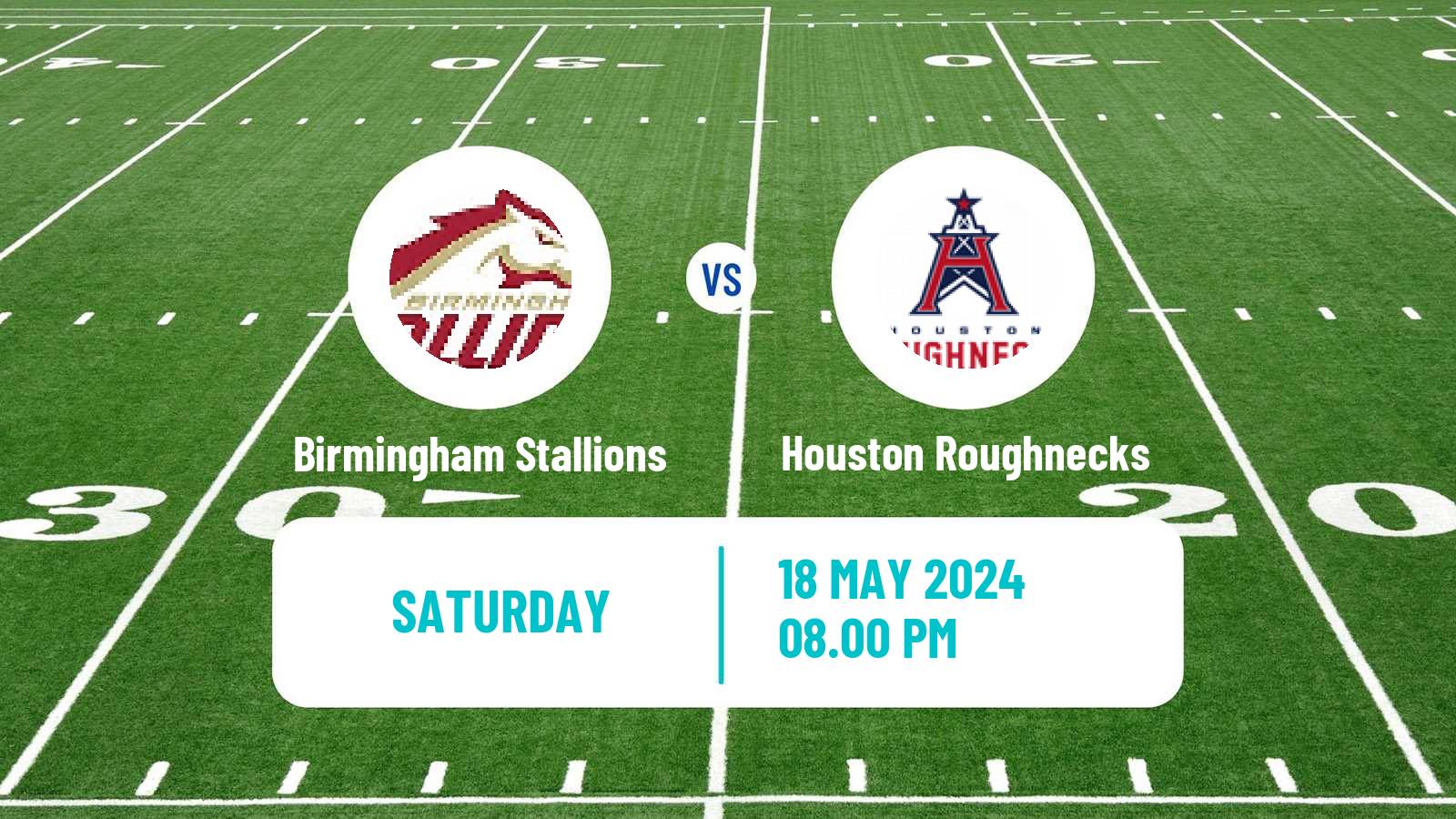 American football UFL Birmingham Stallions - Houston Roughnecks