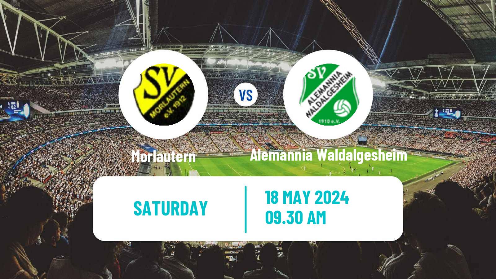 Soccer German Oberliga Rheinland-Pfalz/Saar Morlautern - Alemannia Waldalgesheim