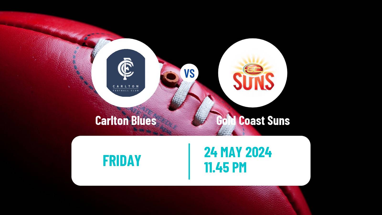 Aussie rules AFL Carlton Blues - Gold Coast Suns