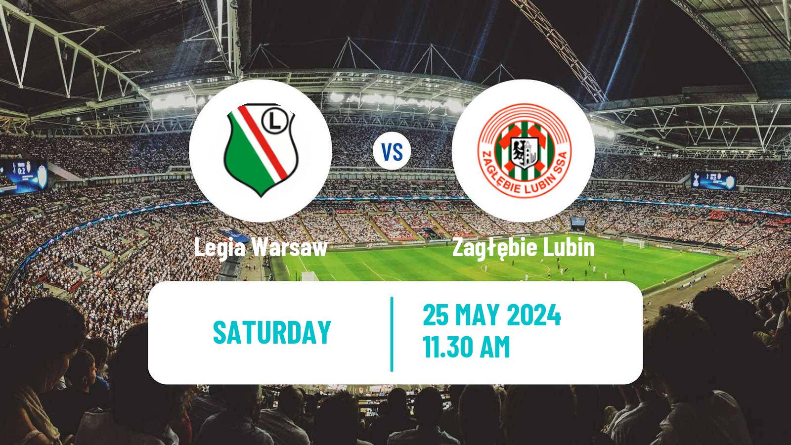 Soccer Polish Ekstraklasa Legia Warsaw - Zagłębie Lubin