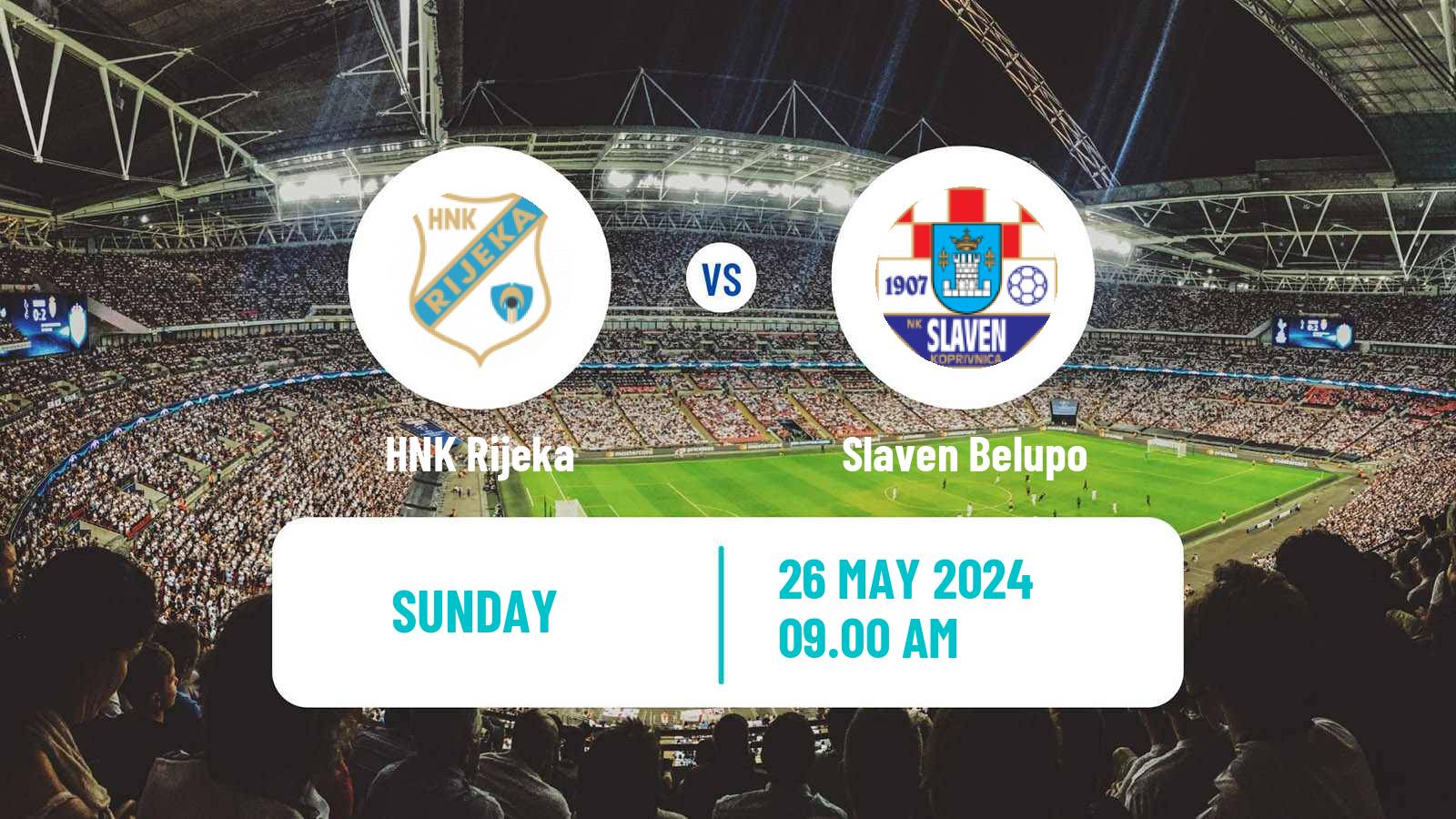 Soccer Croatian HNL Rijeka - Slaven Belupo