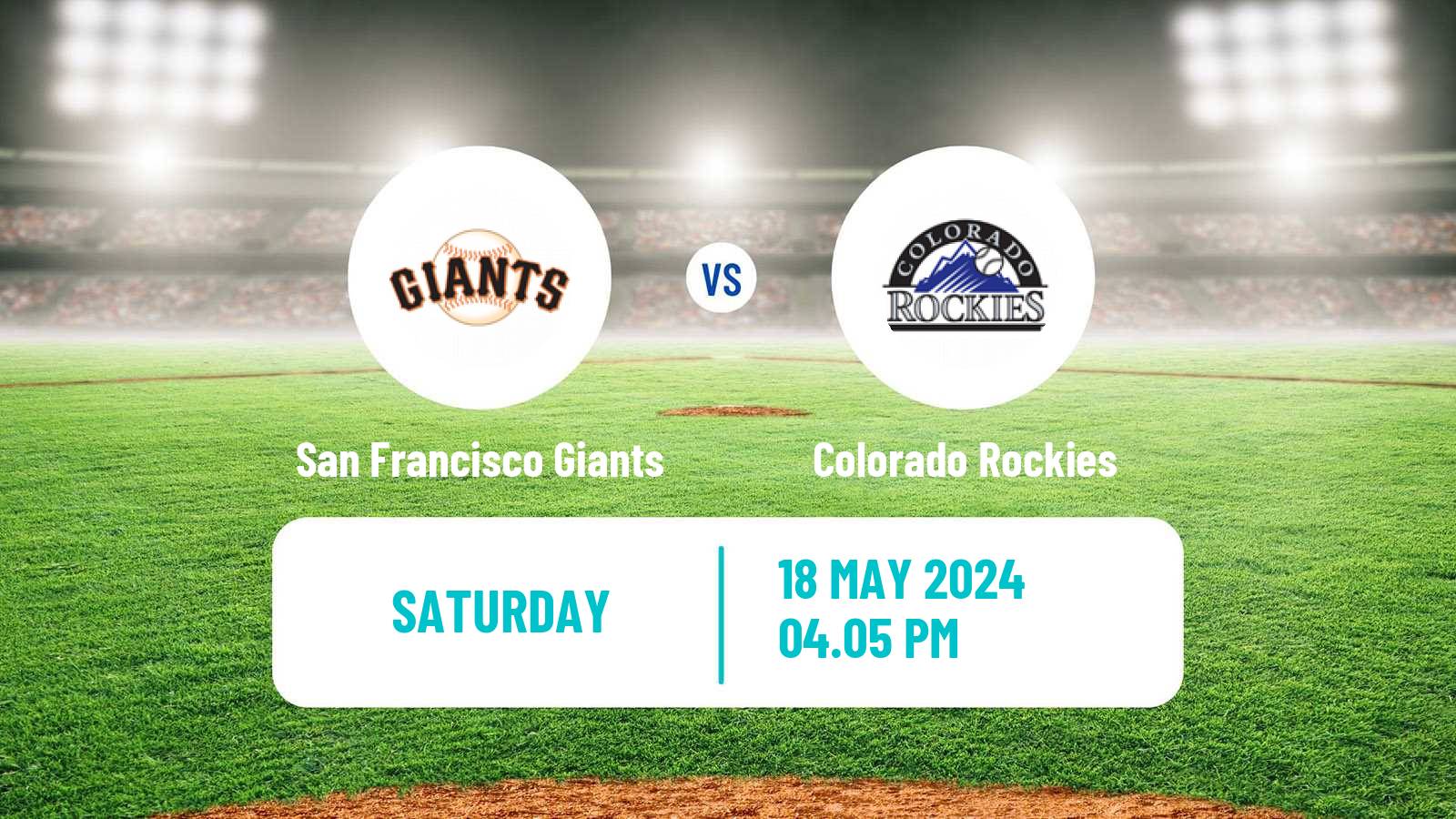 Baseball MLB San Francisco Giants - Colorado Rockies