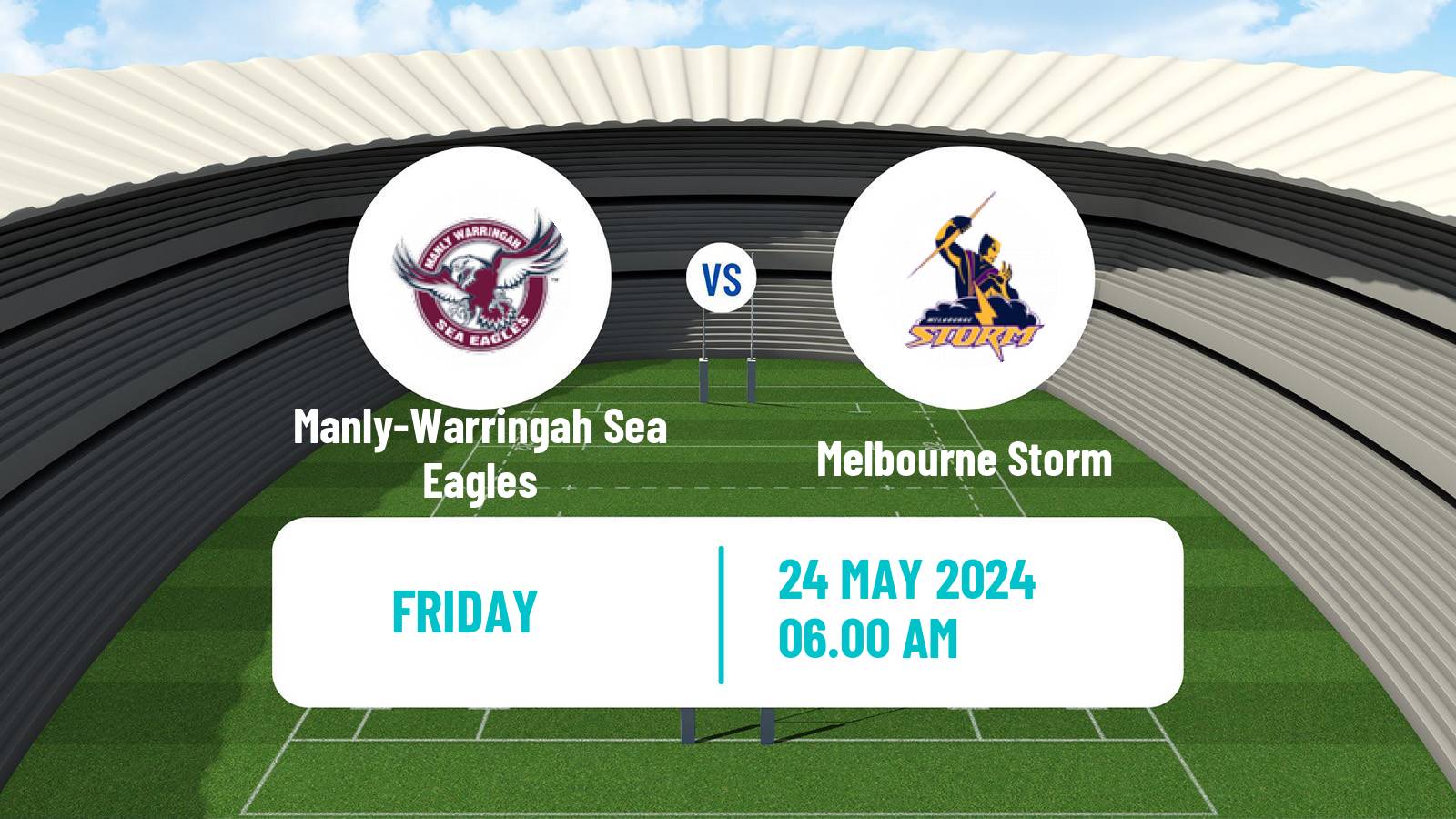 Rugby league Australian NRL Manly-Warringah Sea Eagles - Melbourne Storm