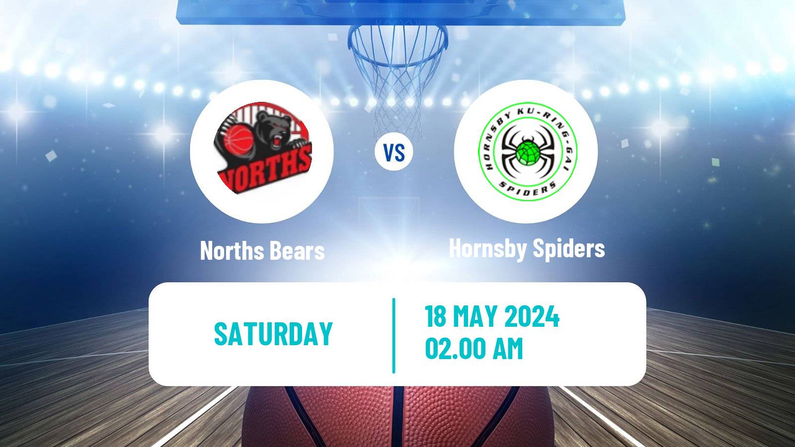 Basketball Australian NBL1 East Norths Bears - Hornsby Spiders