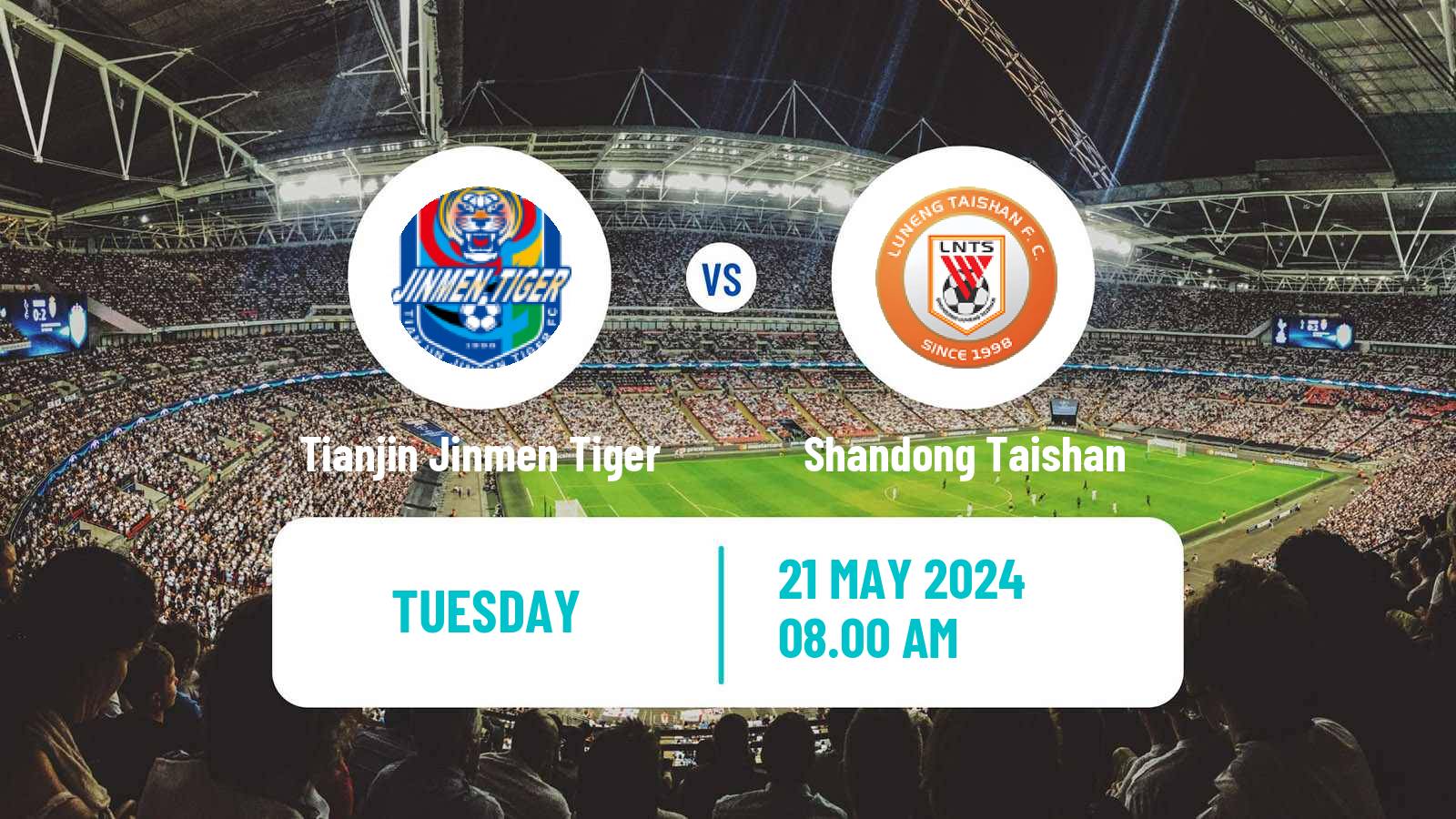 Soccer Chinese Super League Tianjin Jinmen Tiger - Shandong Taishan