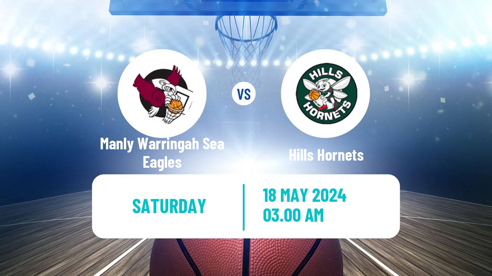 Basketball Australian NBL1 East Manly Warringah Sea Eagles - Hills Hornets
