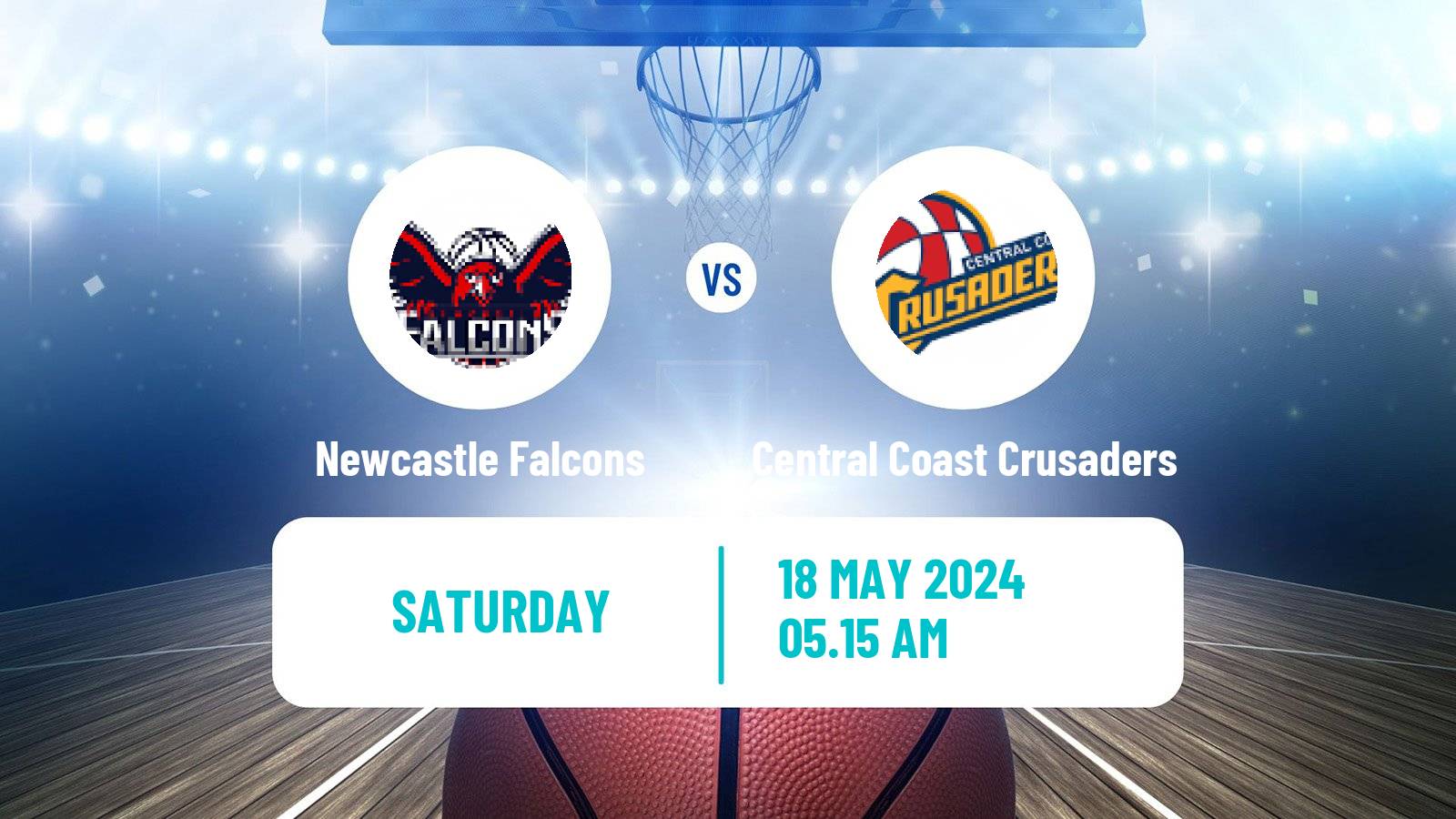 Basketball Australian NBL1 East Newcastle Falcons - Central Coast Crusaders