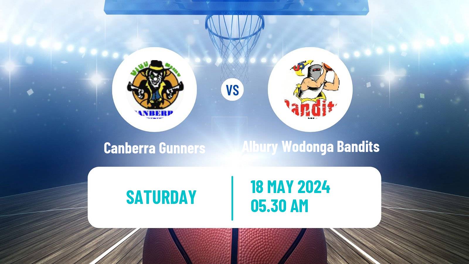 Basketball Australian NBL1 East Canberra Gunners - Albury Wodonga Bandits